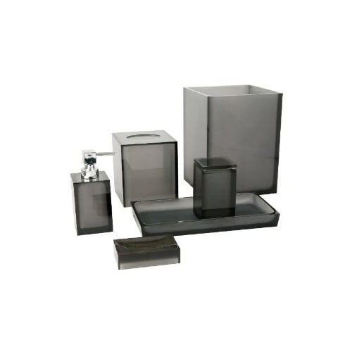 Cubix Ice Collection Soap Dish, Black